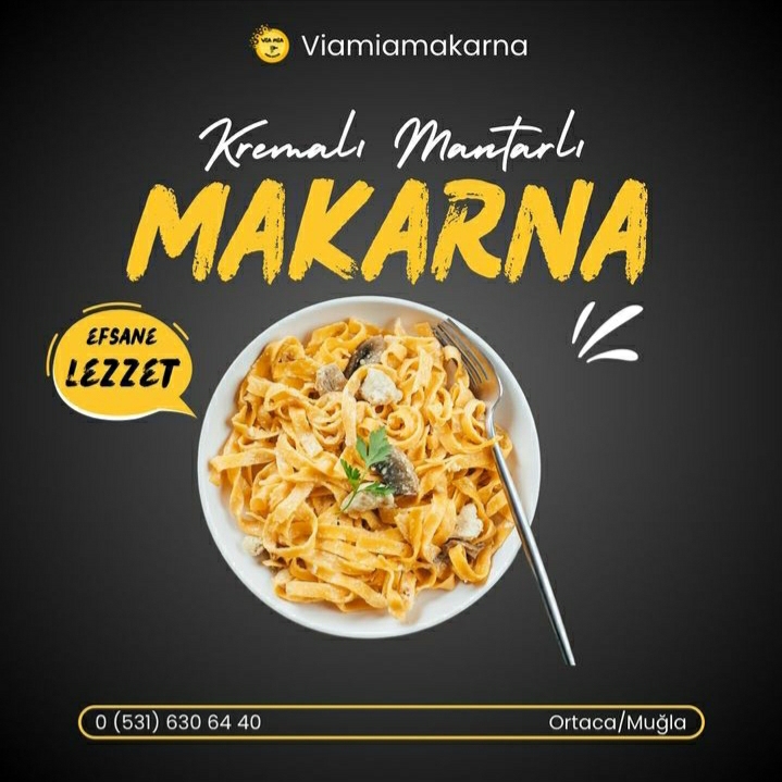 Kremalı Mantarlı Makarna Via Mia